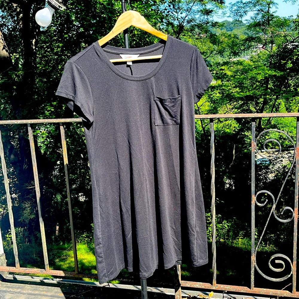 Market & Spruce Black T-Shirt Dress
